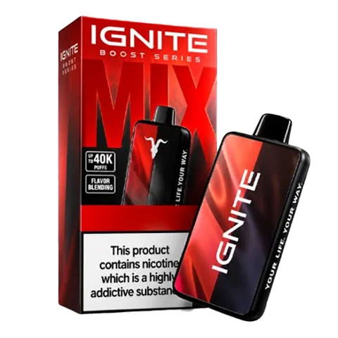 IGNITE MIX 40K Boost Series Strawberry Kiwi Ice / Grape Kiwi Ice - Vaper descartable doble sabor